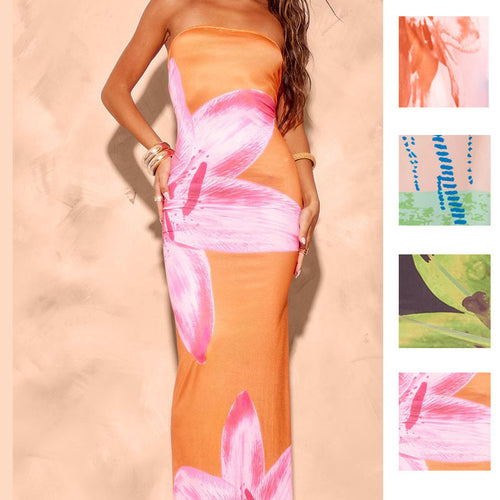 Femme Strapless Maxi Kjole Stilla