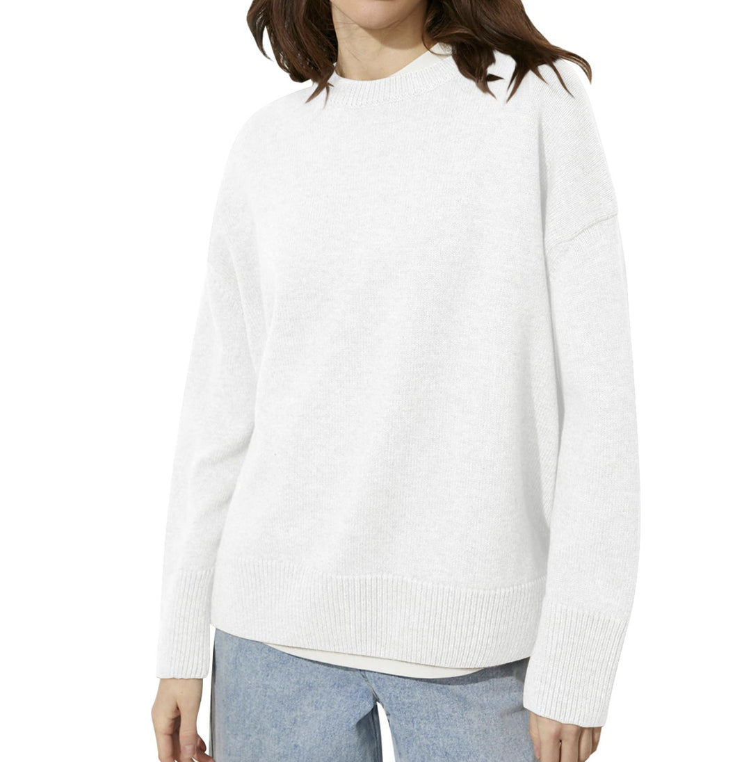 Dame behagelig oversized pullover i hyggeligt strik Stilla