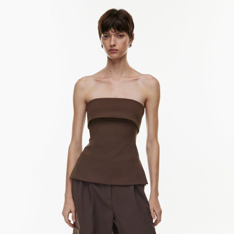 Dame Strapless top med elegant snit og kvalitetsmateriale Stilla