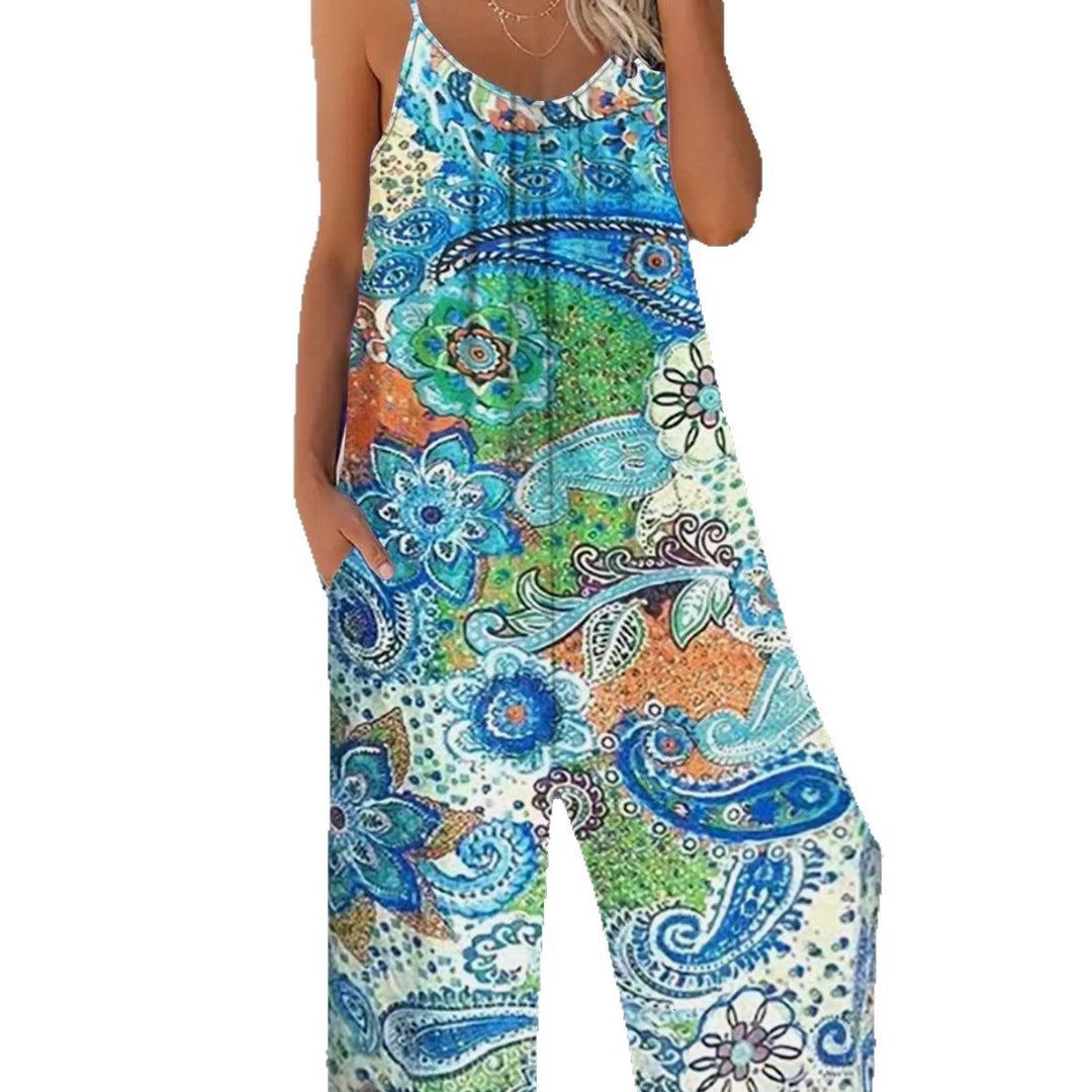 Femme Stilfuldt Bohemian Maxi Jumpsuit Stilla