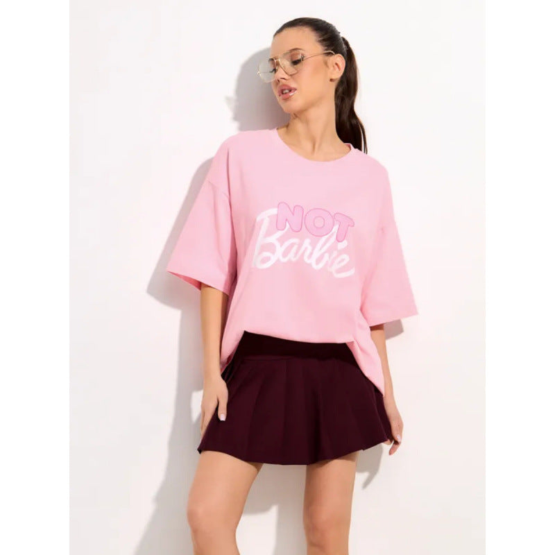Dame Oversized T-Shirt med kreativt statementtryk Stilla 1747669361
