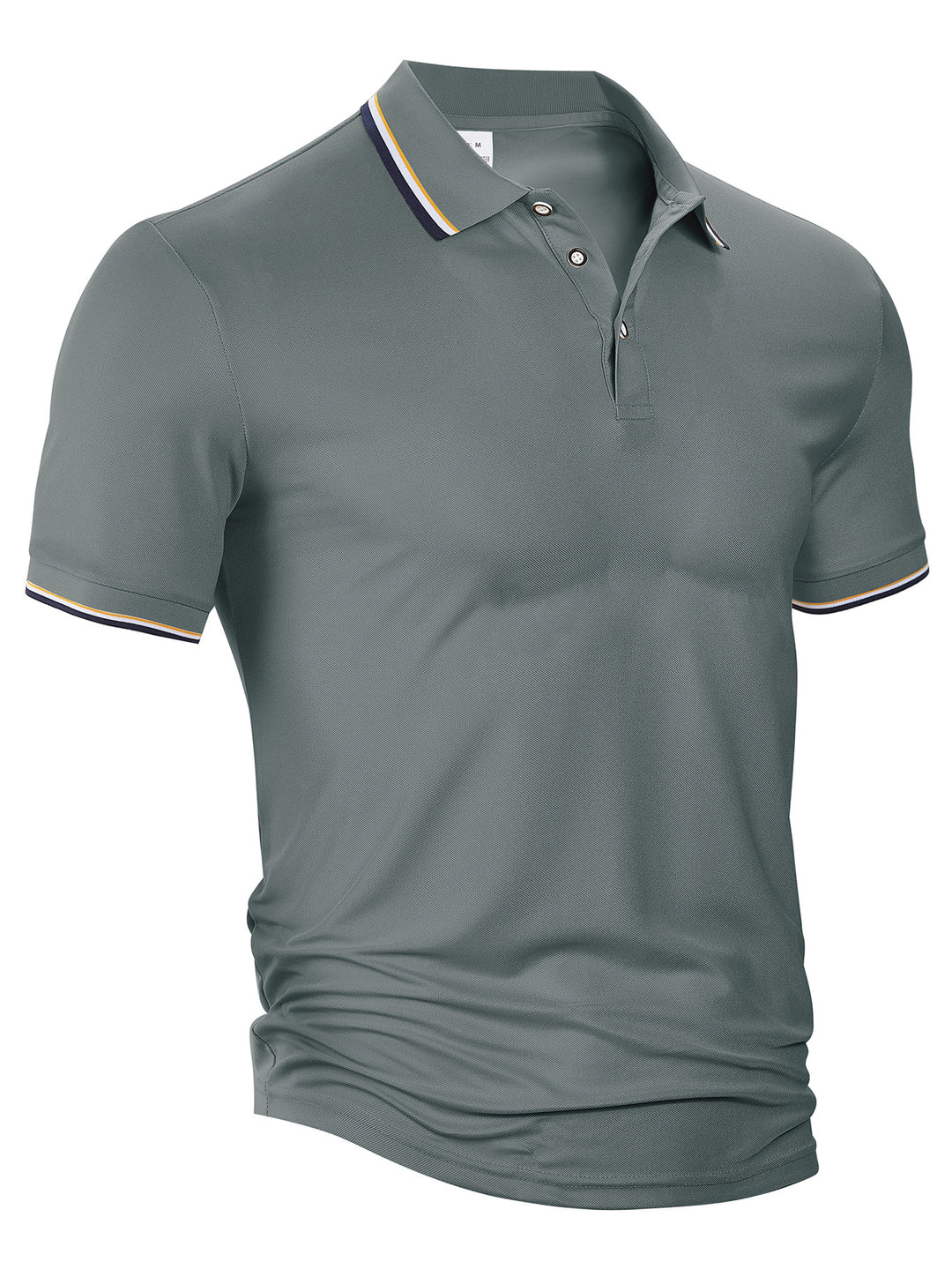 Herrer nan klassisk polo shirt lavet af piqué med kontraststriber ved kraven Skovae