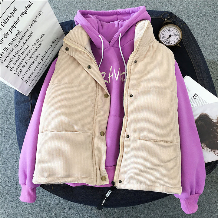 Femme Corduroy Puffer Vest Stilla