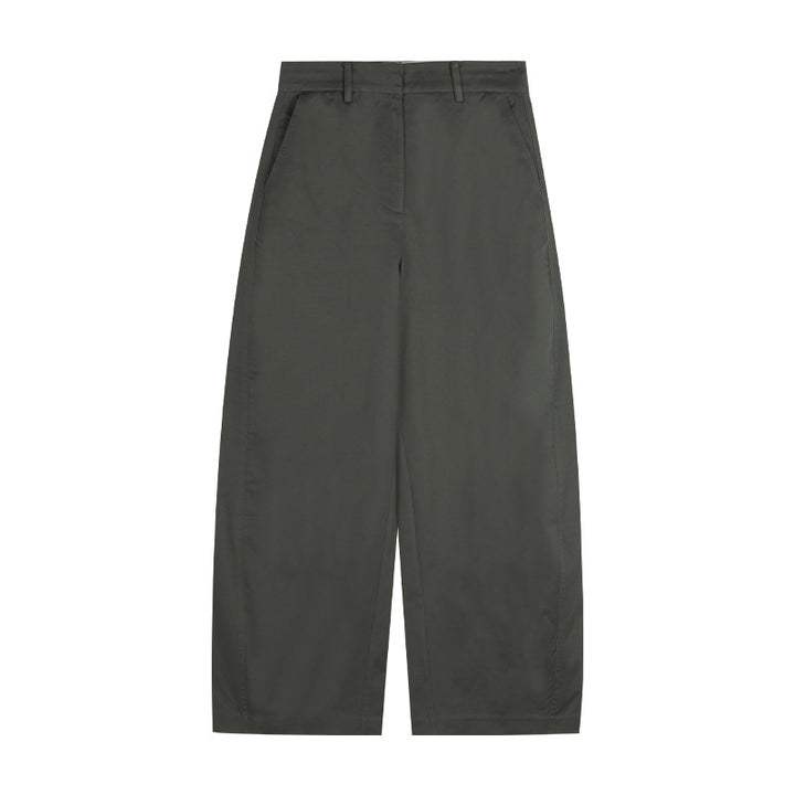 Dame bred Chino-bukser med højt fold og sidelommer Stilla