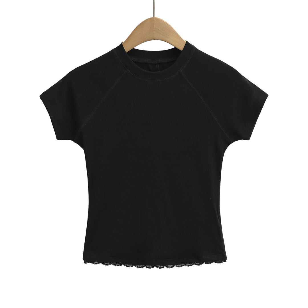 Dame Sporty T-shirt med smart bølgekant og åndbart materiale Stilla
