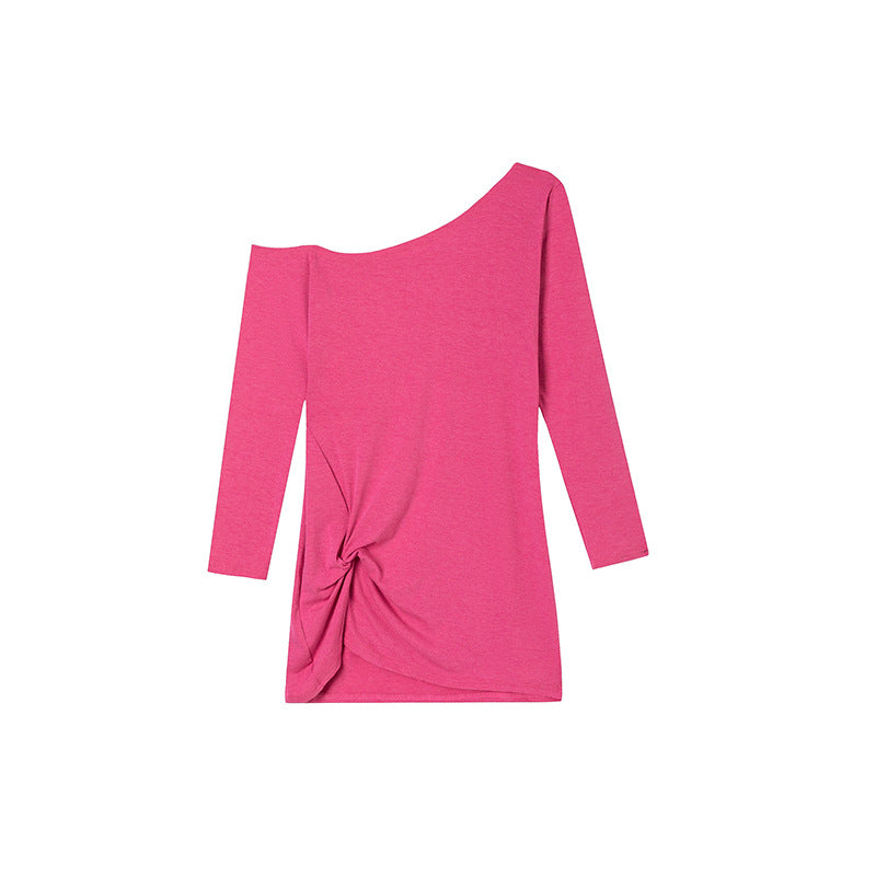 Dame Off-Shoulder Knude Langærmet Top Stilla