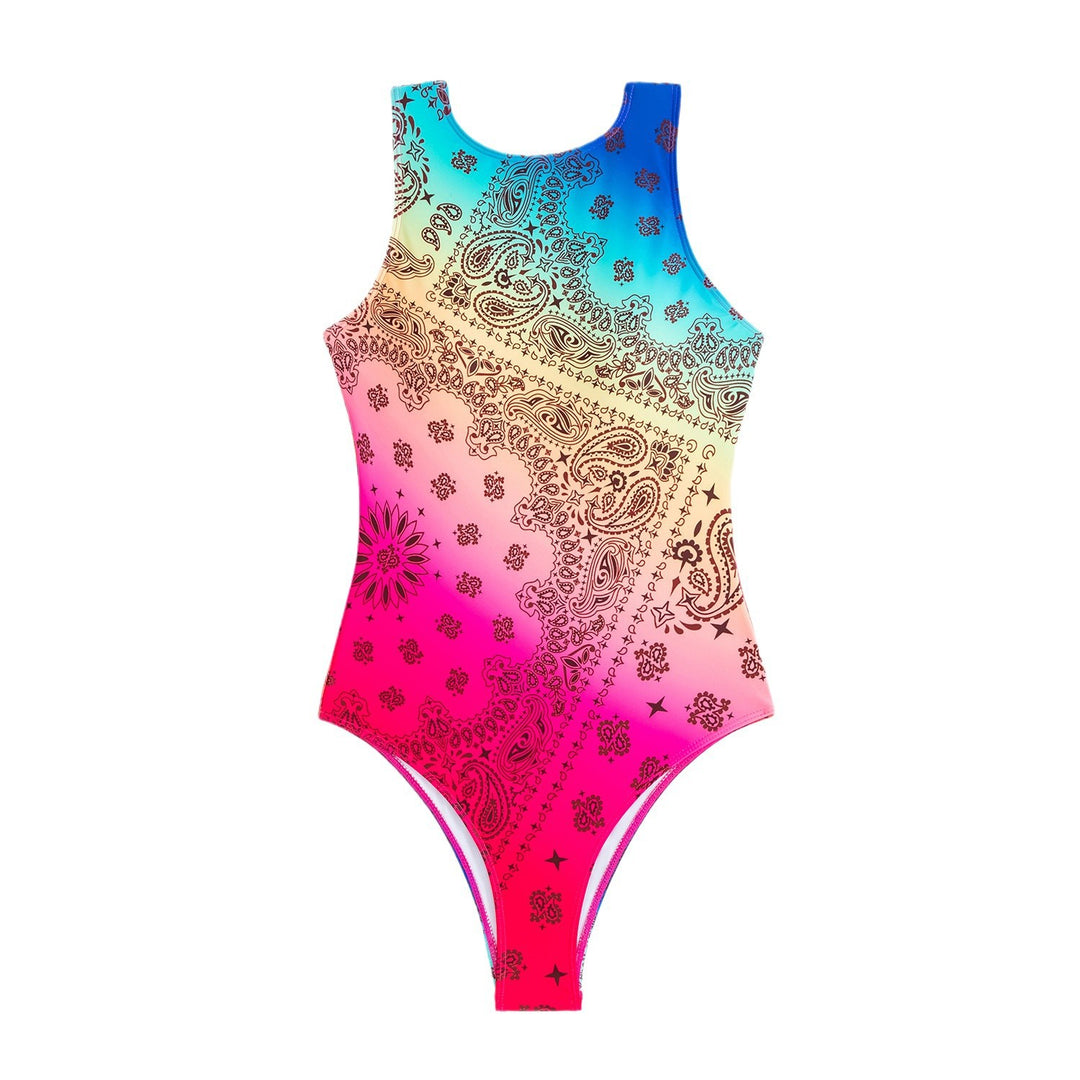 Dame High-Cut Bandana Print Én-delt Badedragt Stilla