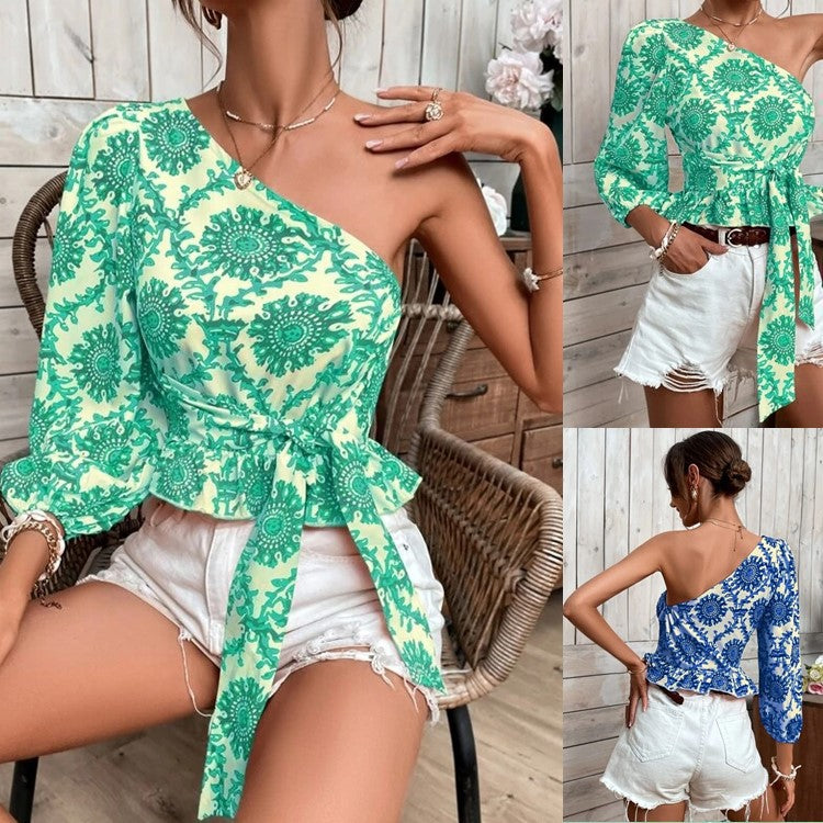 Dame One-Shoulder Peplum Top Stilla