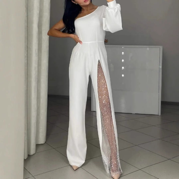 Dame Elegant Høj Slids Jumpsuit Stilla