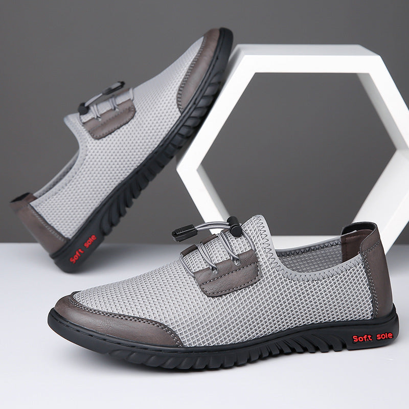 Herrer Åndbare Fritids-Sneakers med fleksibelt netdesign og skridsikker sål Stilla