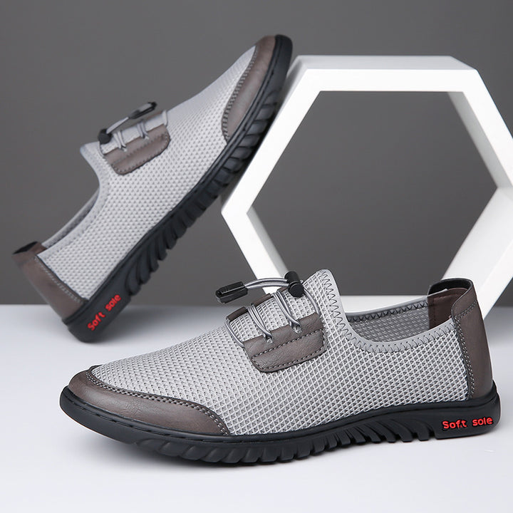 Herrer Åndbare Fritids-Sneakers med fleksibelt netdesign og skridsikker sål Stilla