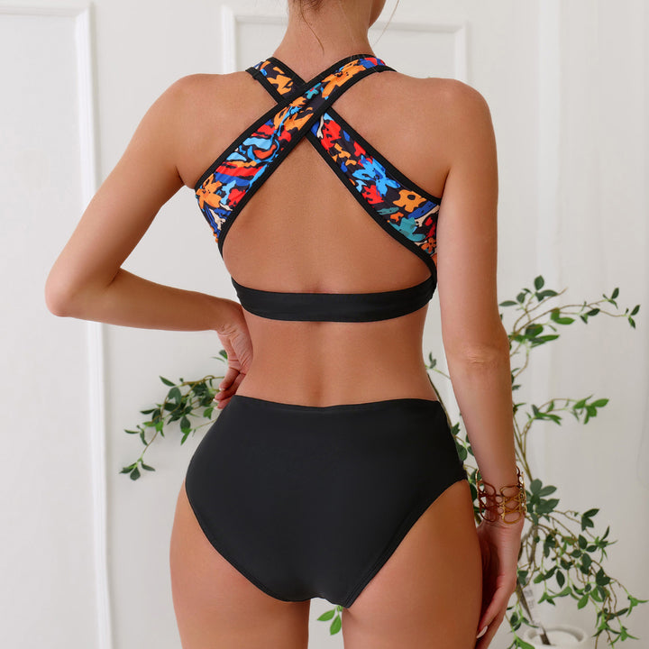 Dame Sport-Bikini-sæt med floralt top og modeshorts fra Stilla