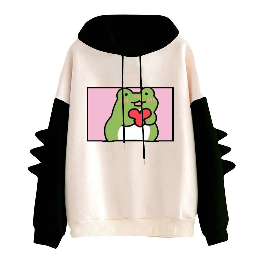 Dame Hoodie med venlig frø design Stilla
