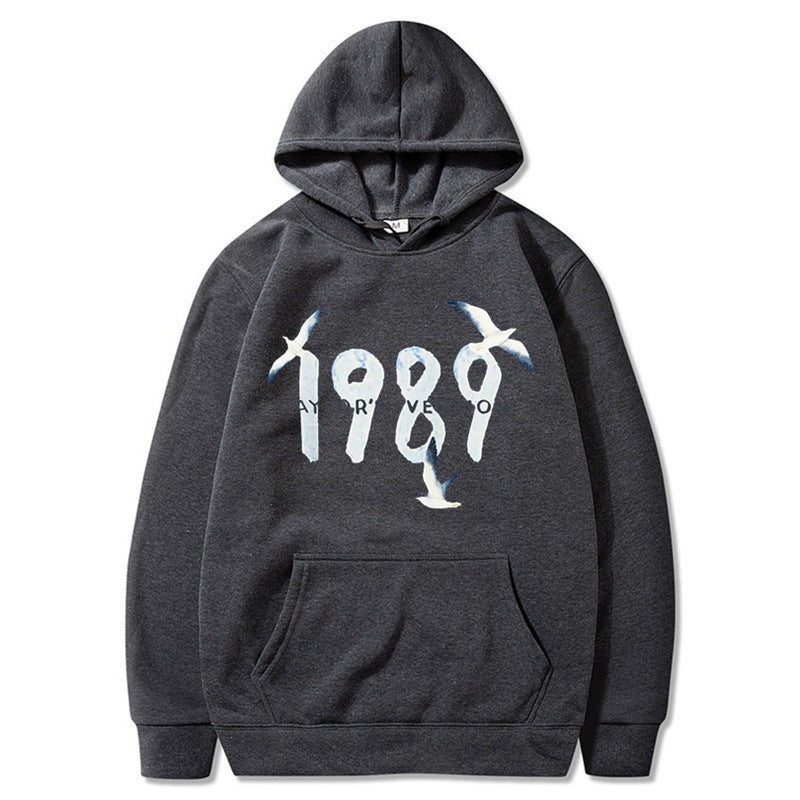 Kvinders hætte sweatshirt med kreativt fugledesign og høj kvalitet bomuld Skovae