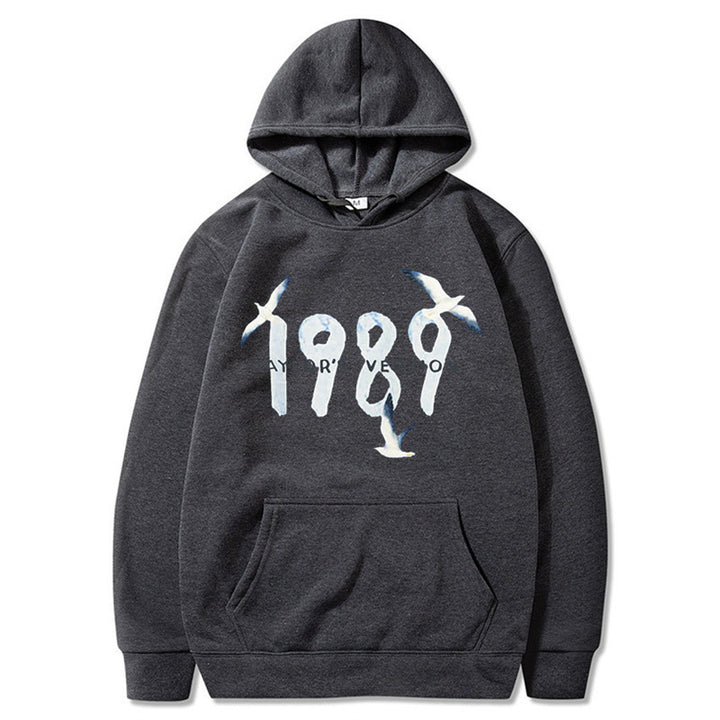Kvinders hætte sweatshirt med kreativt fugledesign og høj kvalitet bomuld Skovae