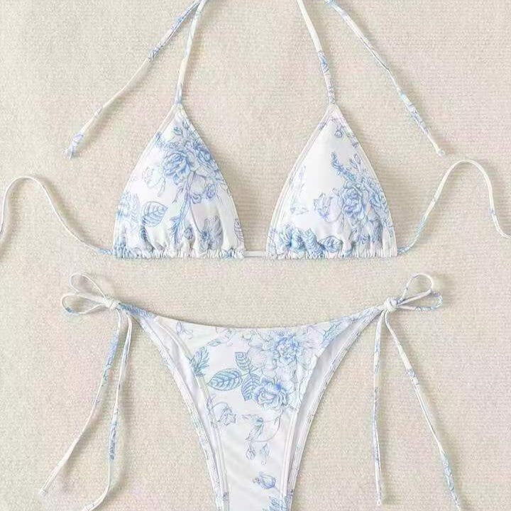 Dame Elegant Triangel-Bikini-Sæt med aftagelige puder Skovae