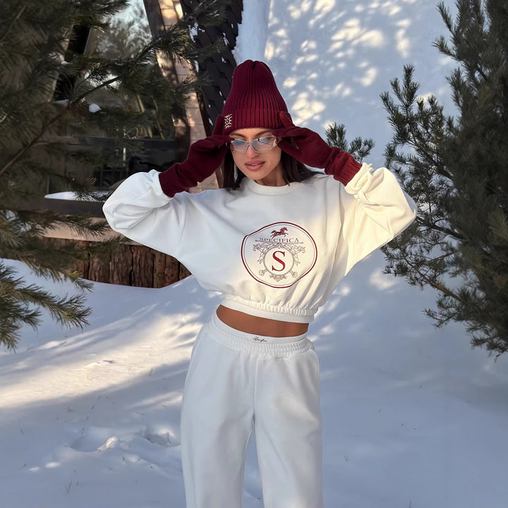 Kvinders afslappede hoodie med elastisk talje og distinkt logo Stilla