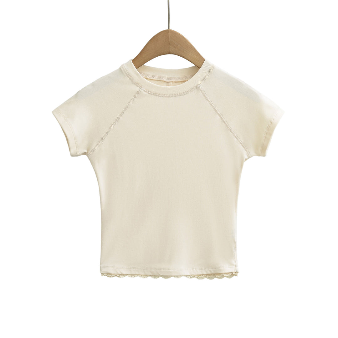 Dame Sporty T-shirt med smart bølgekant og åndbart materiale Stilla