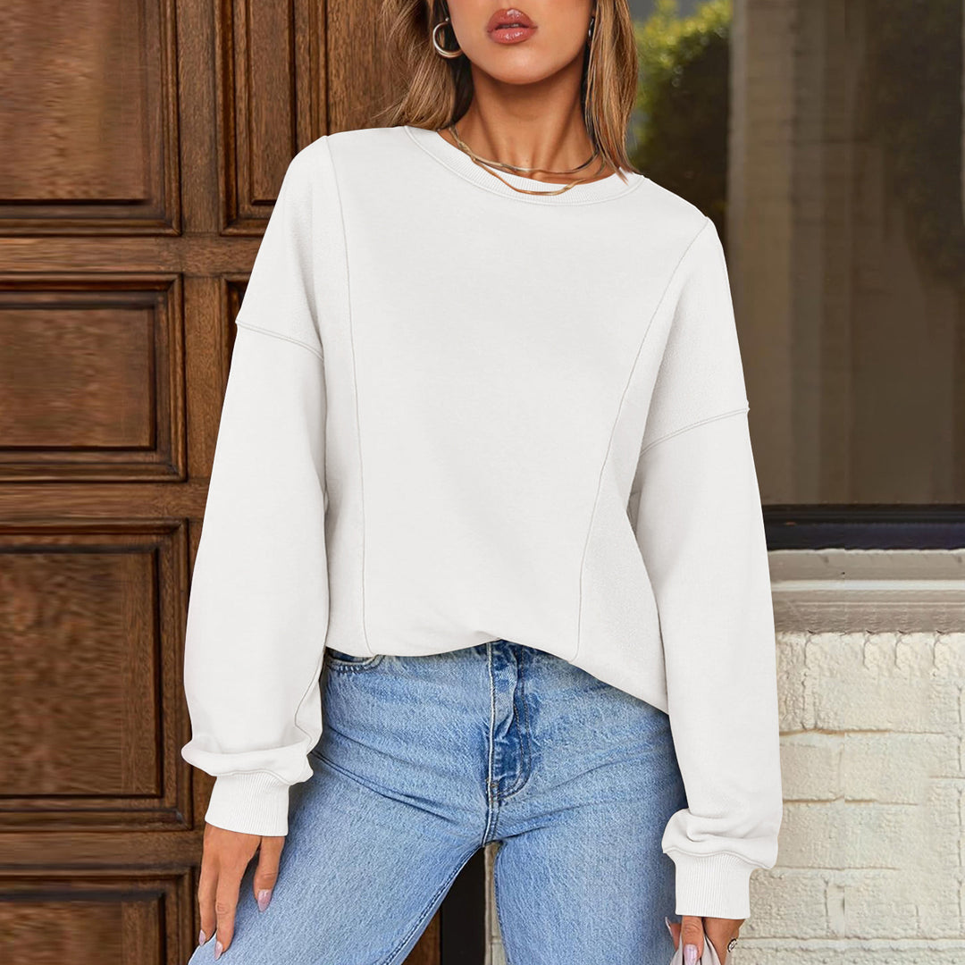 Dame afslappet oversized sweater med moderne snit og blødt foer Stilla