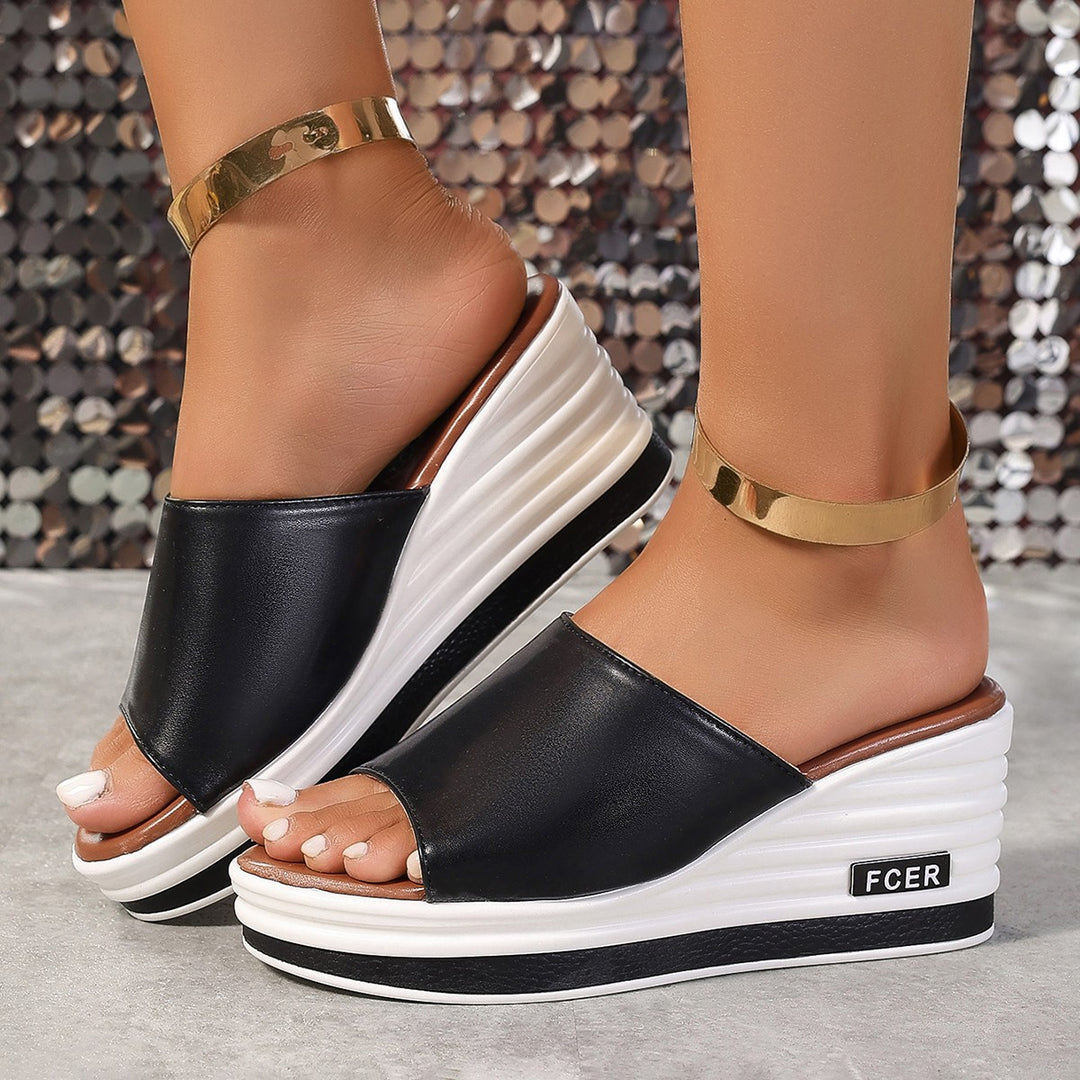 Dame Platform Sandaler med Leopardmønster Stilla