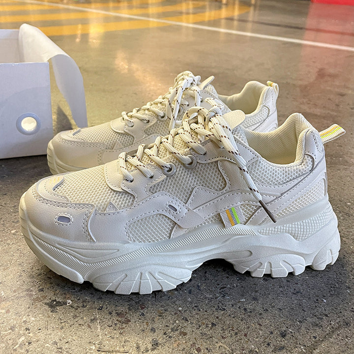 Dame Sporty Sneakers med åndbar mesh-overflade og stødabsorberende sål Stilla