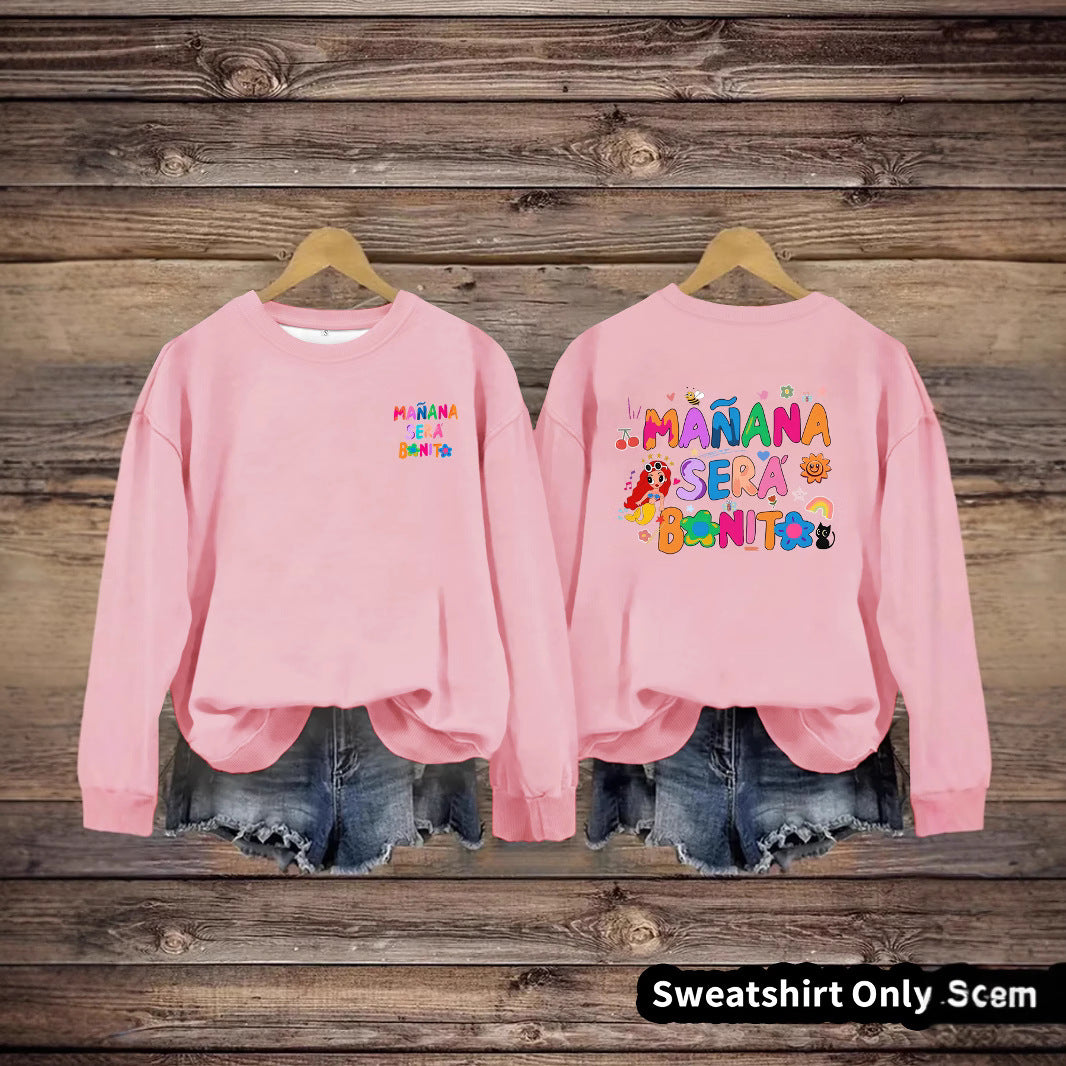 Kvinders sweatshirt med legende farverig print og afslappet pasform Stilla