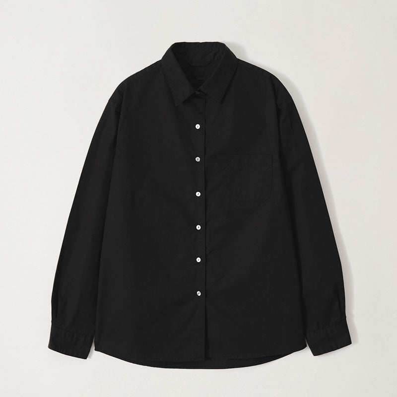 Dame Klassisk Skjortebluse med fint strukturdesign og brystlomme Stilla