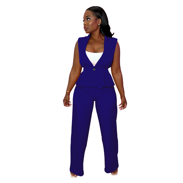Damer elegant blazer sæt med figursyet snit og flydende stof Stilla
