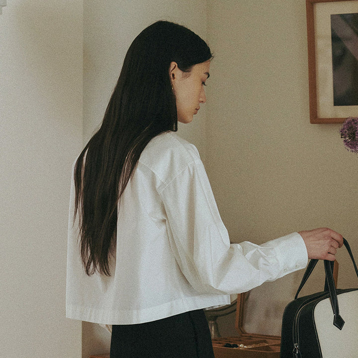 Dame Casual Skjortebluse med struktureret design og brystlomme Stilla