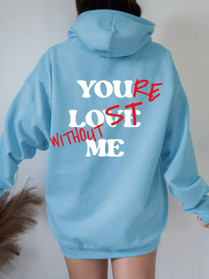 Kvinder Oversized Hoodie med Inspirerende Print Skovae