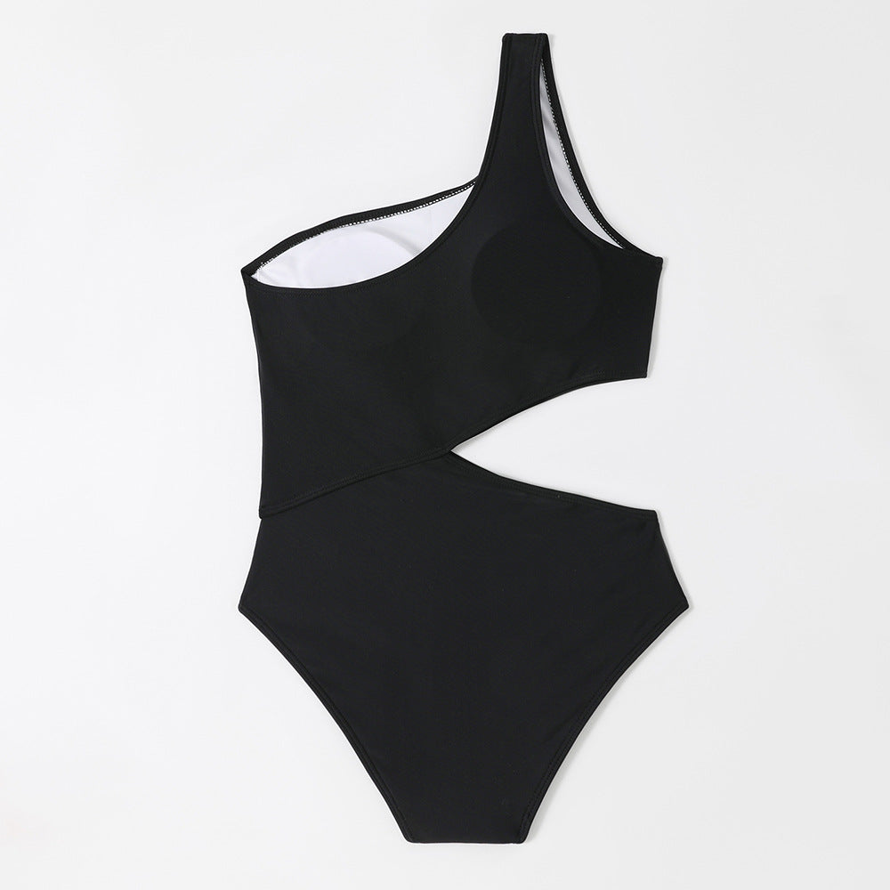 Dame Ensidig Badedragt med stilfuld Cut-Out og asymmetrisk Design Stilla