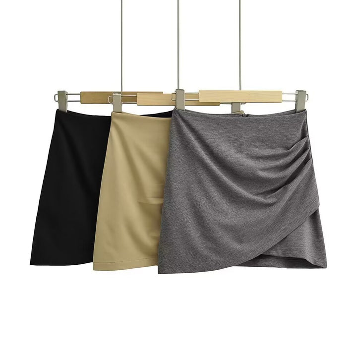 Dame wrap skirt med flydende snit og elegante folder Stilla