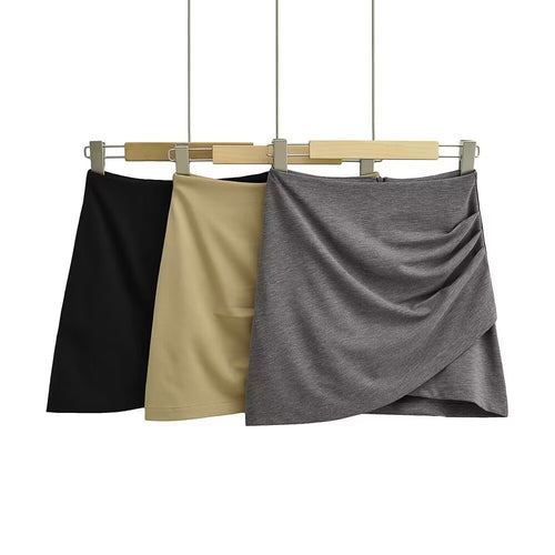 Dame wrap skirt med flydende snit og elegante folder Stilla