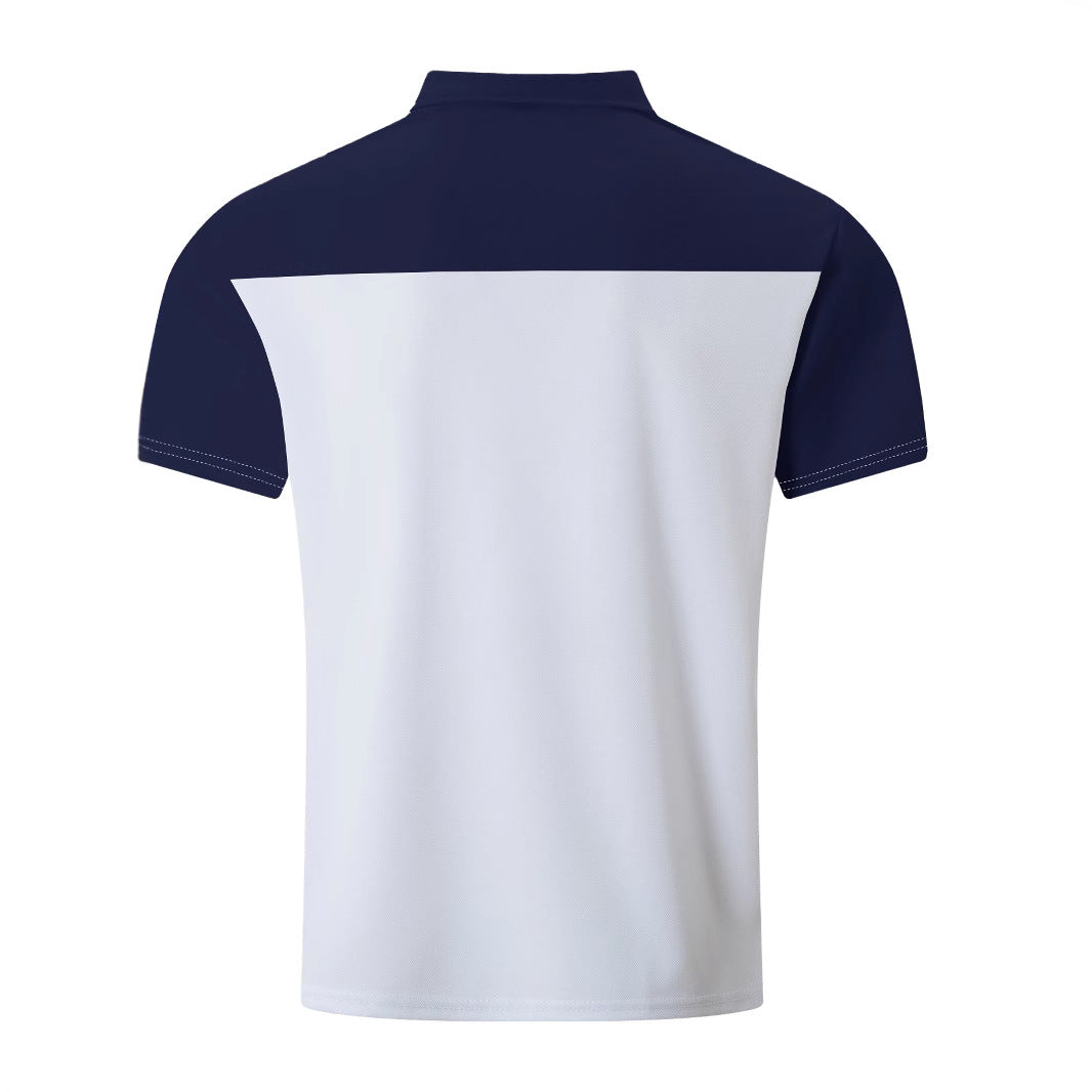 Herrer Poloshirt med moderne striber i to farver og åndbare egenskaber Stilla