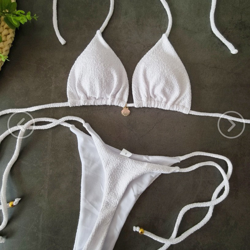 Dame Triangel-Bikinisæt med raffinerede snøredetaljer Skovae