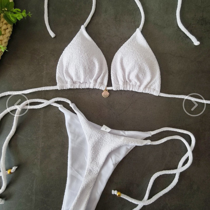 Dame Triangel-Bikinisæt med raffinerede snøredetaljer Skovae