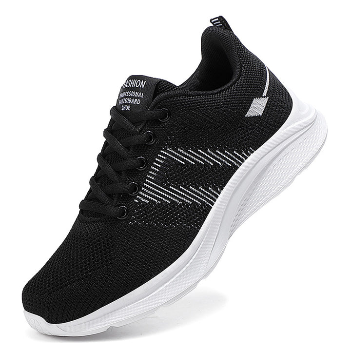Dame nan let strik-fitness sneakers med sømløst overmateriale, adaptiv EVA-dæmpning og ergonomisk hælpolstring Skovae