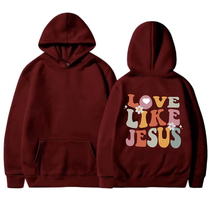 Kvindernes hyggelige hoodie med inspirerende print Skovae