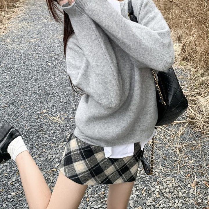 Kvinders komfortable strikket sweater med oversized snit Stilla
