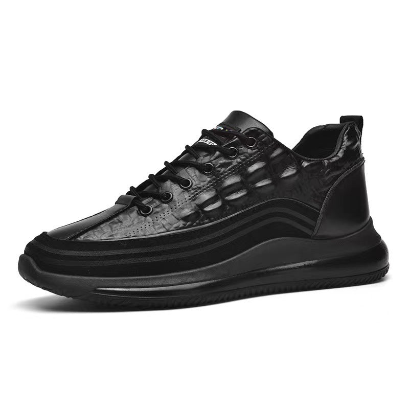 Stilfulde herre low-profile fritidssneakers med struktureret overmateriale Stilla