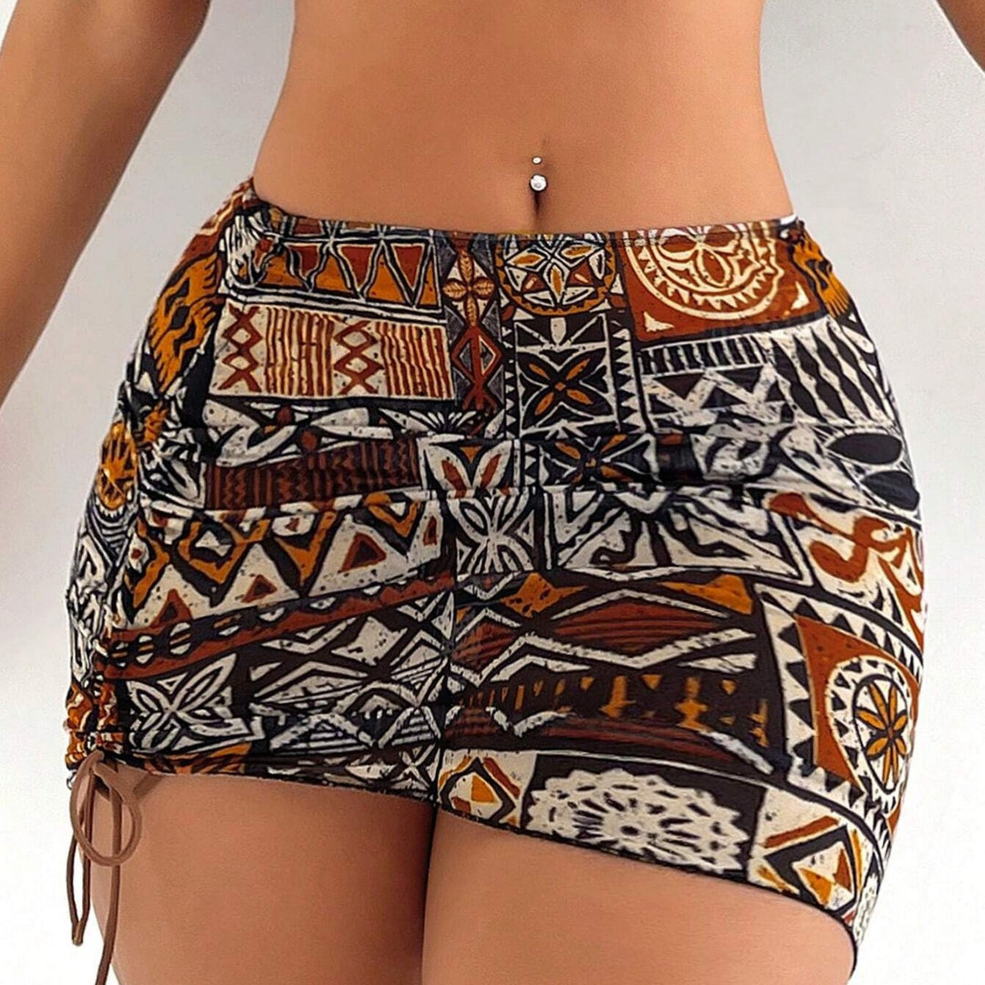 Dame bikini-sæt med justerbar top og højhævet shorts Skovae