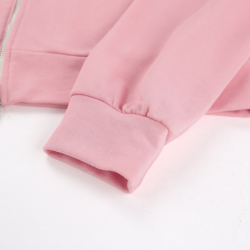Dame sporty cropped hoodie- og slipset med sidelæns deling Stilla