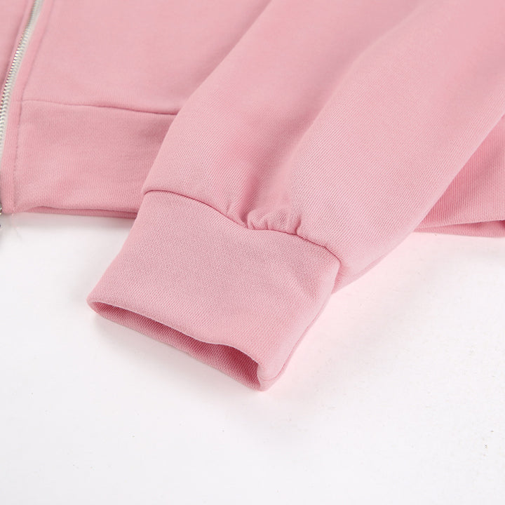Dame sporty cropped hoodie- og slipset med sidelæns deling Stilla
