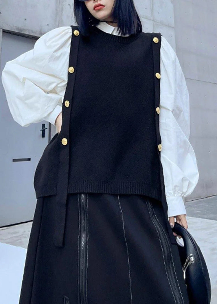Dame Høj-Style Striktrøje Vest Stilla