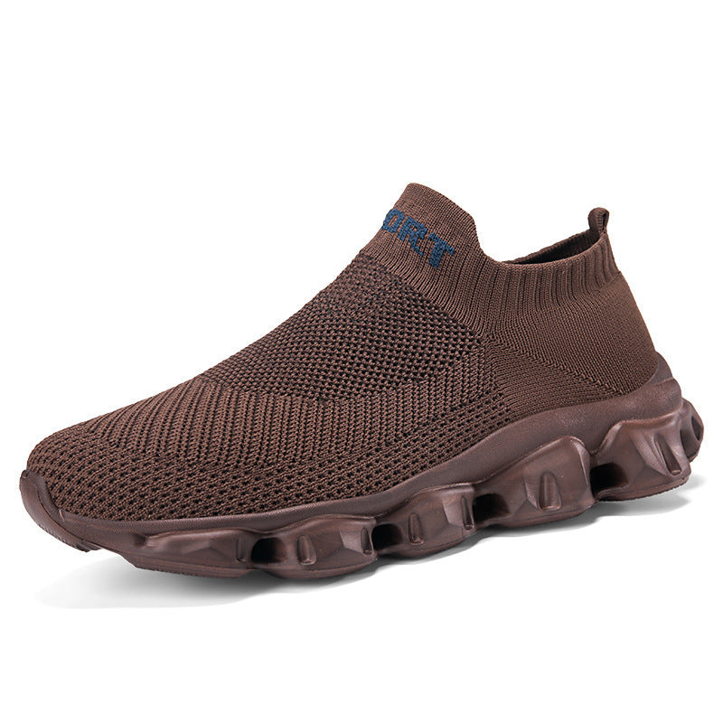 Unisex nan nahtløs strik-slip-on med soklignende skaft og skulptureret dæmpningssål Skovae