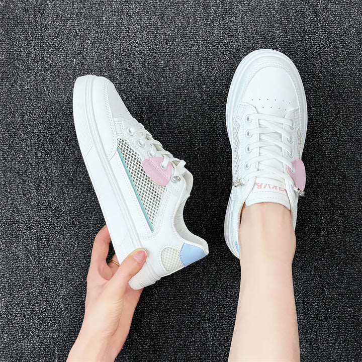 Dame Sporty Fritids-sneakers med åndbar netstruktur og komfortabel dæmpning Stilla