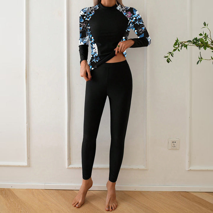 Dame Langærmet Rashguard med floral design Skovae