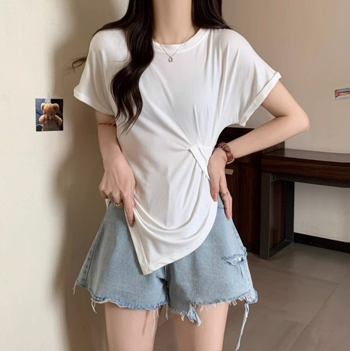 Femme Stilfuld Knytte T-shirt Stilla