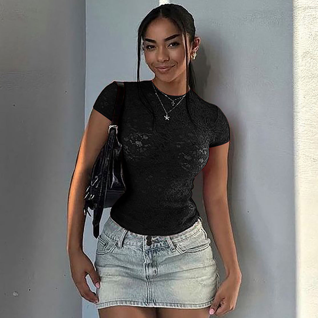 Dame Spids-Crop-Top Skovae