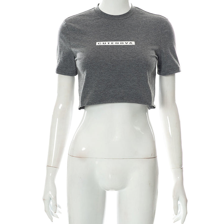 Femme Cropped Casual T-Shirt Stilla